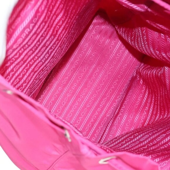 PRADA Backpack Nylon Pink Silver Auth 143599V - Picture 11 of 16